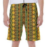African Tribal Inspired Pattern Print Men's Beach Shorts