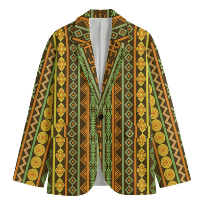 African Tribal Inspired Pattern Print Men's Blazer