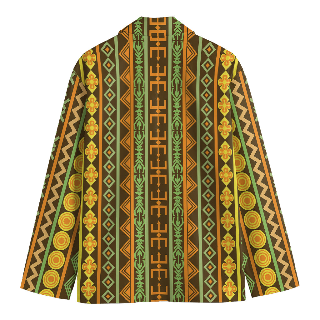 African Tribal Inspired Pattern Print Men's Blazer