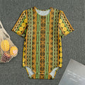 African Tribal Inspired Pattern Print Men's Bodysuit