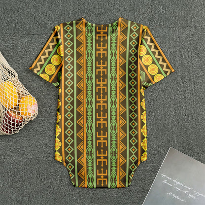 African Tribal Inspired Pattern Print Men's Bodysuit