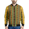 African Tribal Inspired Pattern Print Men's Bomber Jacket