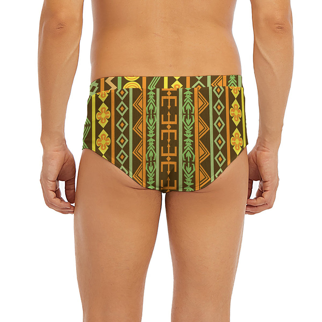 African Tribal Inspired Pattern Print Men's Briefs