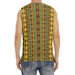 African Tribal Inspired Pattern Print Men's Fitness Tank Top