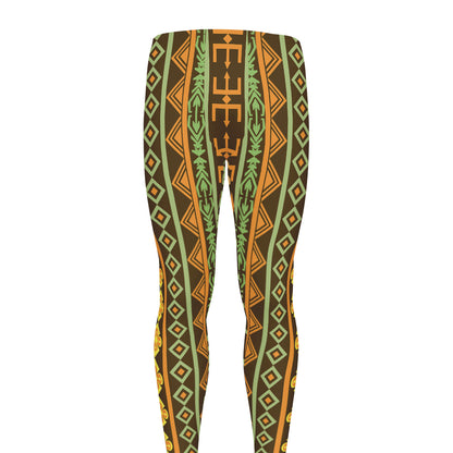 African Tribal Inspired Pattern Print Men's leggings