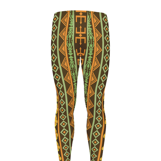African Tribal Inspired Pattern Print Men's leggings