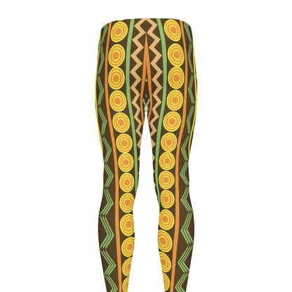 African Tribal Inspired Pattern Print Men's leggings