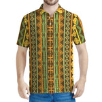 African Tribal Inspired Pattern Print Men's Polo Shirt