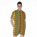 African Tribal Inspired Pattern Print Men's Romper