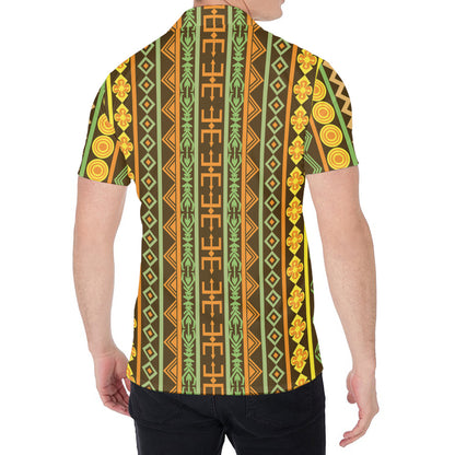 African Tribal Inspired Pattern Print Men's Shirt