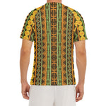 African Tribal Inspired Pattern Print Men's Short Sleeve Rash Guard