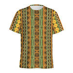 African Tribal Inspired Pattern Print Men's Sports T-Shirt