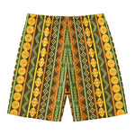 African Tribal Inspired Pattern Print Men's Swim Trunks