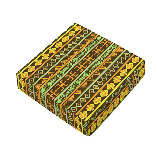 African Tribal Inspired Pattern Print Outdoor Seat Cushion Cover