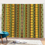 African Tribal Inspired Pattern Print Pencil Pleat Curtains