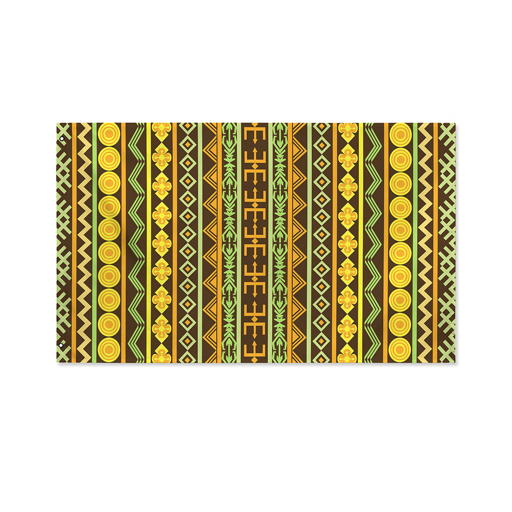 African Tribal Inspired Pattern Print Polyester Flag