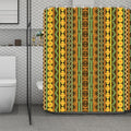 African Tribal Inspired Pattern Print Polyester Shower Curtain