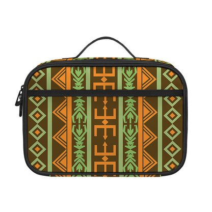 African Tribal Inspired Pattern Print Portable Lunch Bag