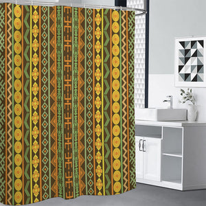 African Tribal Inspired Pattern Print Premium Shower Curtain