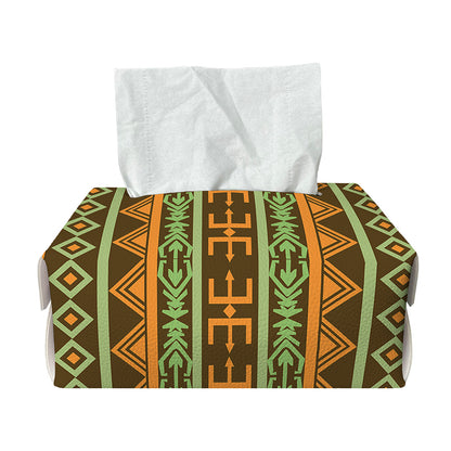 African Tribal Inspired Pattern Print Rectangle Tissue Box Cover