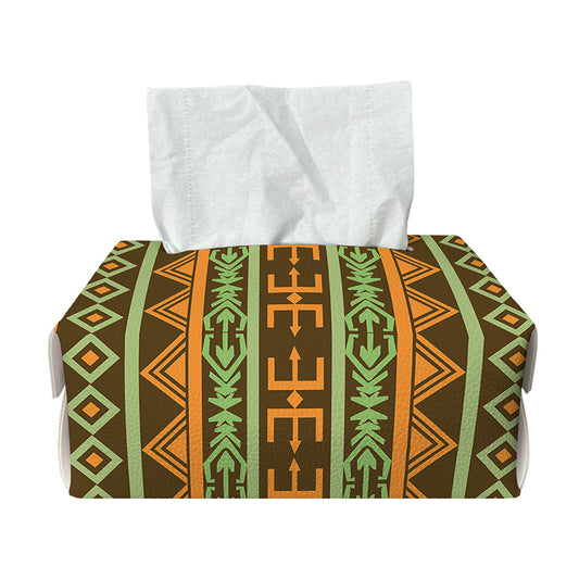 African Tribal Inspired Pattern Print Rectangle Tissue Box Cover