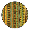 African Tribal Inspired Pattern Print Round Floor Mat