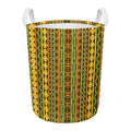 African Tribal Inspired Pattern Print Round Laundry Basket