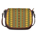 African Tribal Inspired Pattern Print Saddle Bag