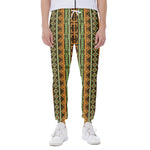 African Tribal Inspired Pattern Print Scuba Joggers