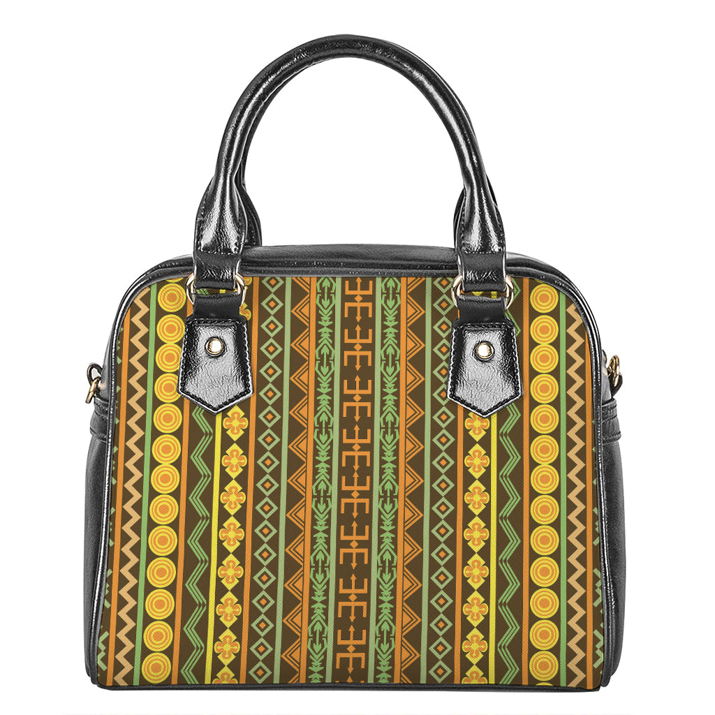 African Tribal Inspired Pattern Print Shoulder Handbag
