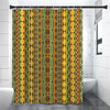 African Tribal Inspired Pattern Print Shower Curtain