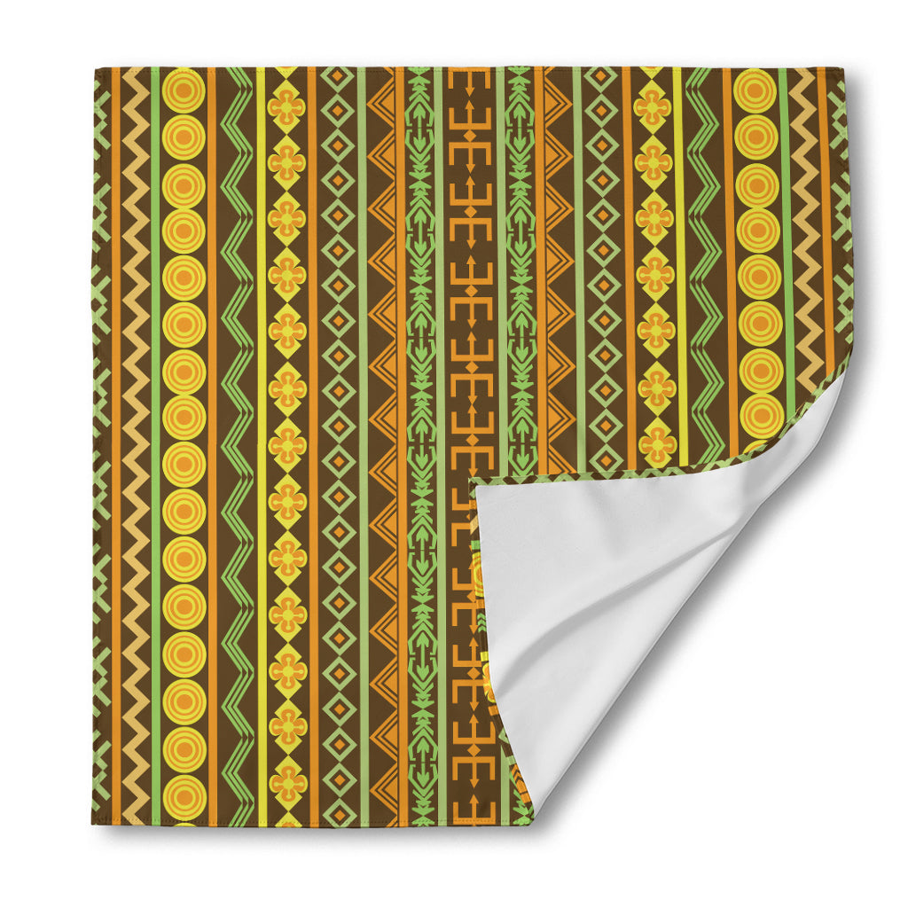 African Tribal Inspired Pattern Print Silk Bandana
