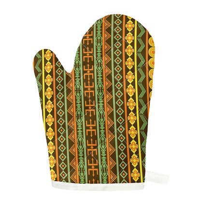 African Tribal Inspired Pattern Print Single Oven Mitt