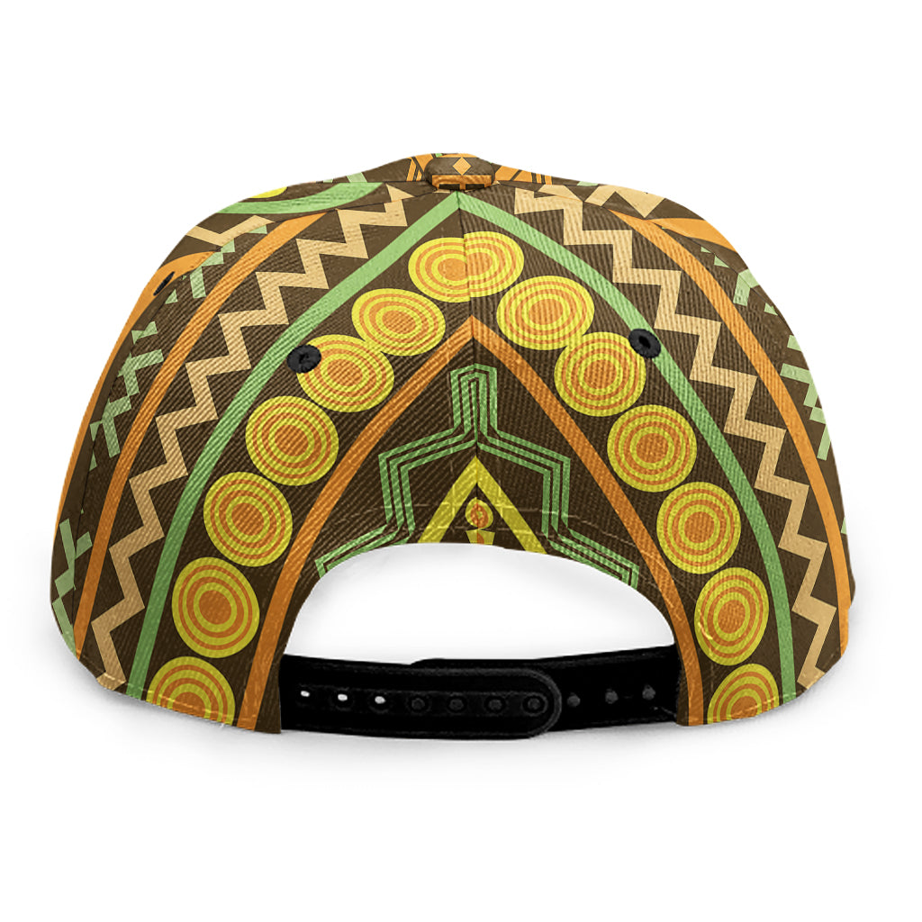 African Tribal Inspired Pattern Print Snapback Cap