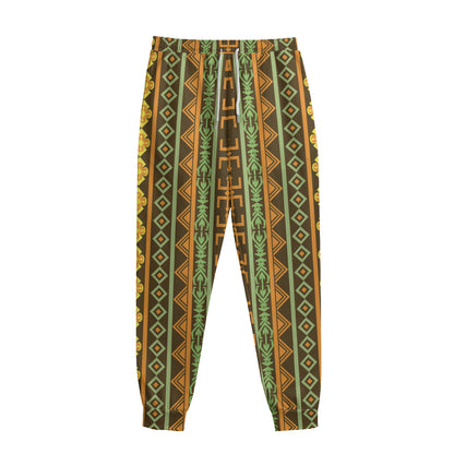 African Tribal Inspired Pattern Print Sweatpants
