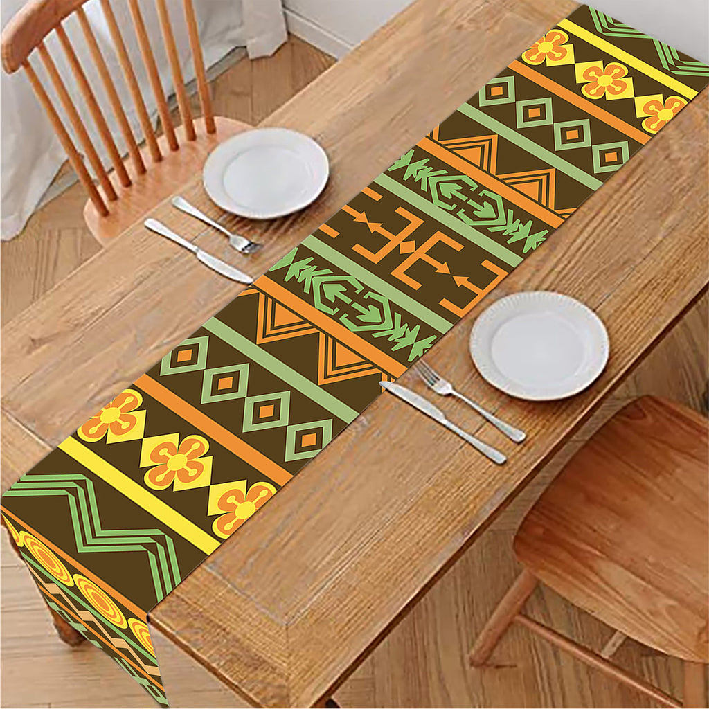 African Tribal Inspired Pattern Print Table Runner