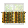 African Tribal Inspired Pattern Print Tier Curtains