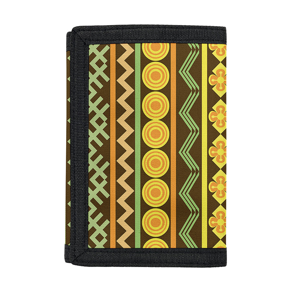 African Tribal Inspired Pattern Print Trifold Wallet