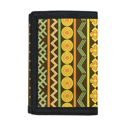 African Tribal Inspired Pattern Print Trifold Wallet