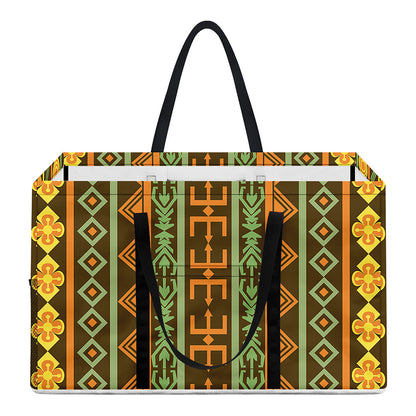 African Tribal Inspired Pattern Print Utility Tote Bag