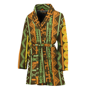 African Tribal Inspired Pattern Print Women's Bathrobe