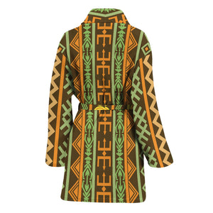 African Tribal Inspired Pattern Print Women's Bathrobe