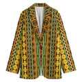 African Tribal Inspired Pattern Print Women's Blazer