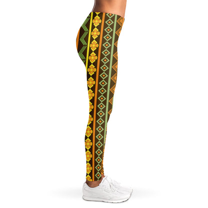 African Tribal Inspired Pattern Print Women's Leggings
