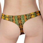 African Tribal Inspired Pattern Print Women's Thong