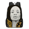 African Woman Print 17 Inch Backpack