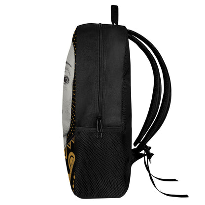 African Woman Print 17 Inch Backpack