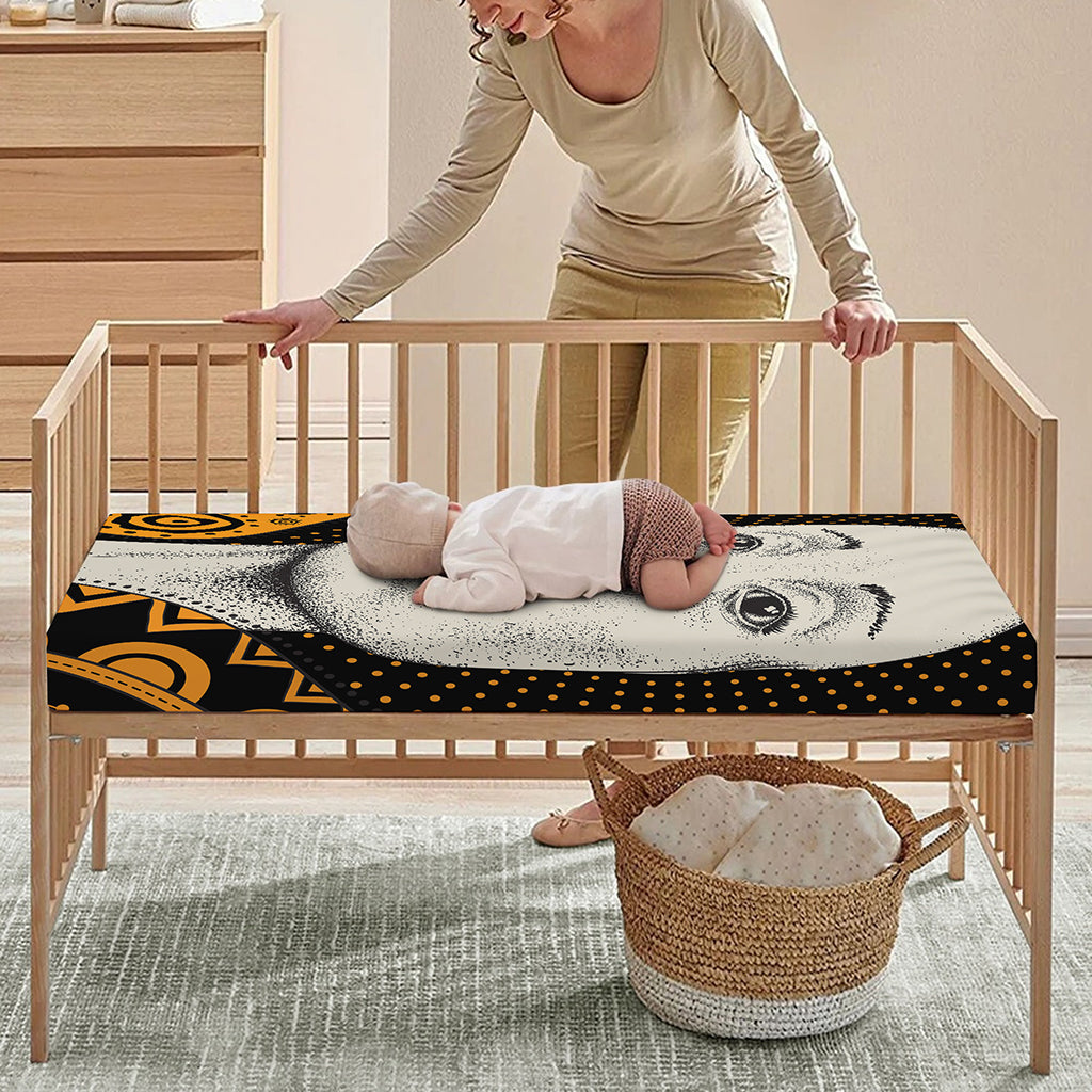 African Woman Print Baby Crib Sheet