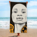 African Woman Print Beach Towel