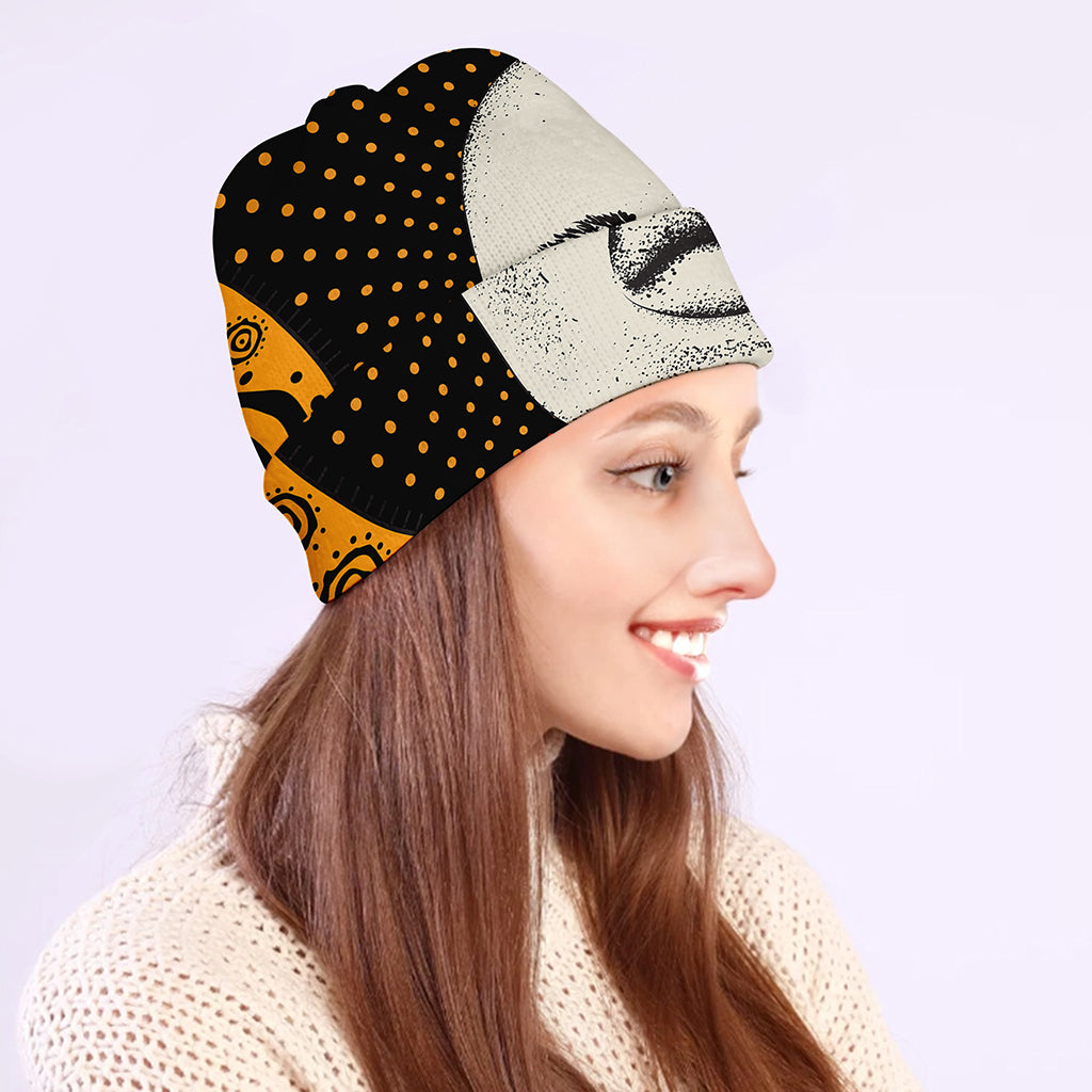 African Woman Print Beanie